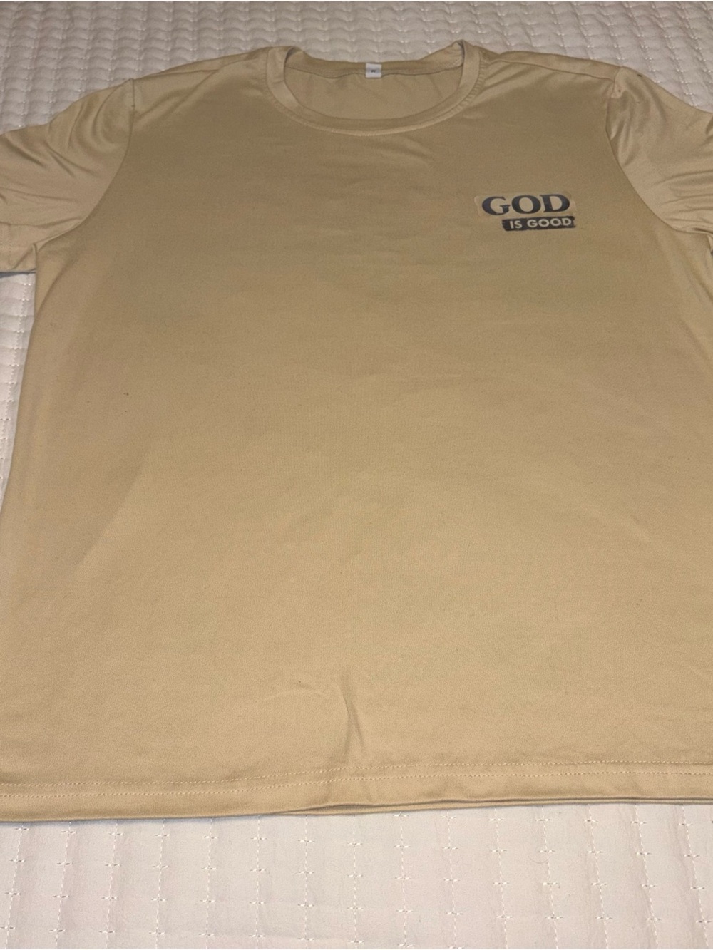 Source Unknown Beige 'GOD IS GOOD' Short Sleeve Tee